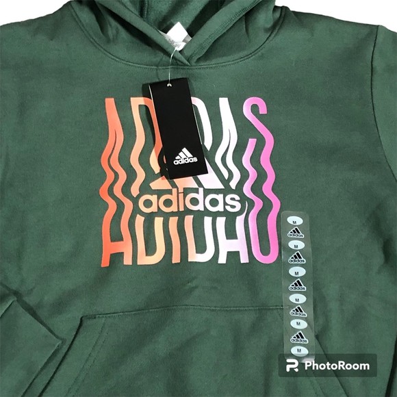 NWT Adidas boys Game On Graphic Hoodie pullover Sweatshirt size Medium 10/12 - Picture 3 of 7